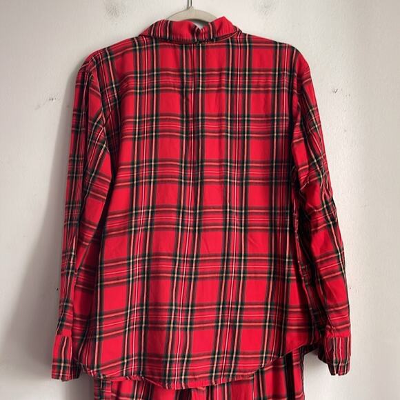 Victoria’s Secret cotton modal blend plaid long sleeve pajama pants set sz M - Picture 5 of 7